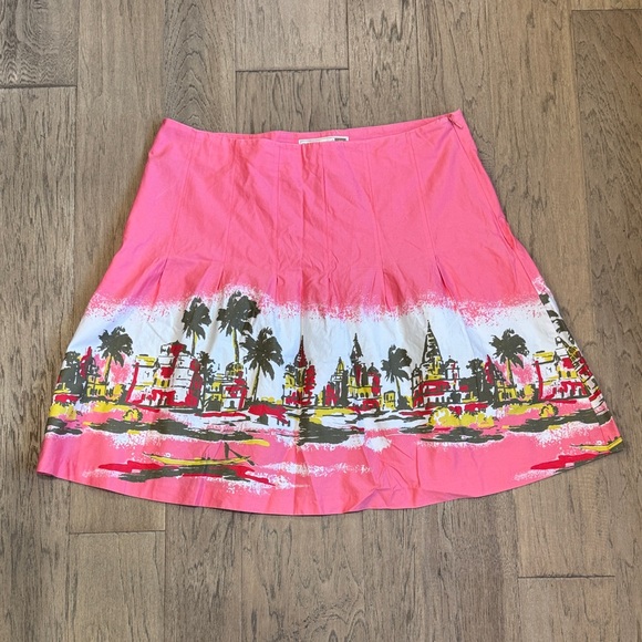 Old Navy Dresses & Skirts - NWOT Old Navy Vintage Pink City Print A-Line Skirt Size 12